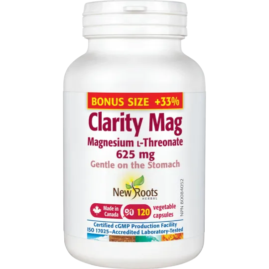 New Roots Clarity Mag Bonus Size 120 Veg Capsules | Unbeatable Prices, Daily Deals | VITASHOP
