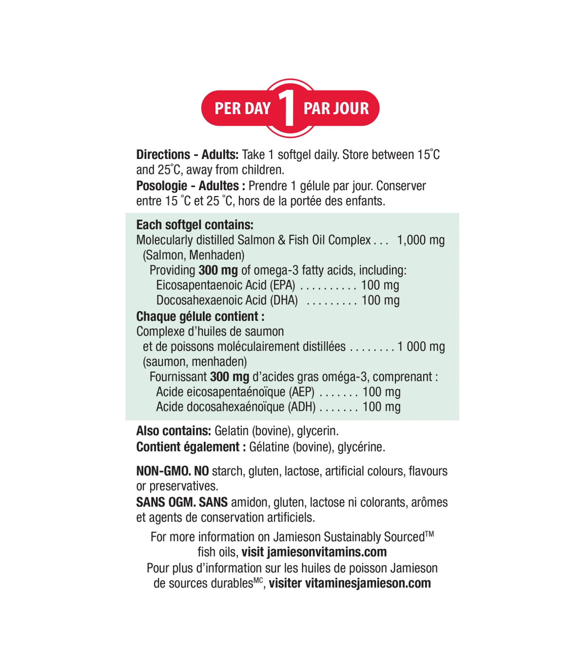Jamieson Salmon & Fish Omega-3 1000 mg 150+50 Softgels | 每天不同折扣, 全网最低价格 | 种类齐全的保健品店铺 VITASHOP, 只有你想不到, 没有你买不到 !
