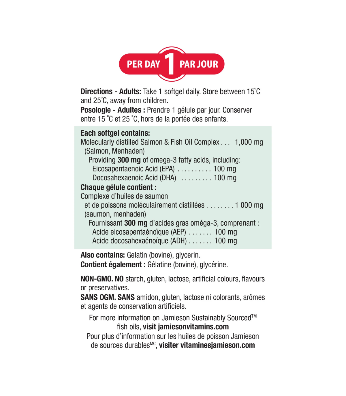 Jamieson Salmon & Fish Omega-3 1000 mg 150+50 Softgels | 每天不同折扣, 全网最低价格 | 种类齐全的保健品店铺 VITASHOP, 只有你想不到, 没有你买不到 !