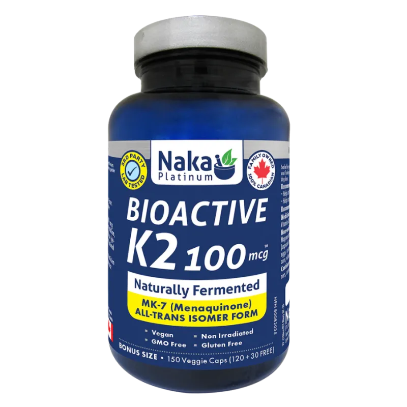 Naka Platinum K2 (MK-7 Form) 100 mcg 150 Vegi Capsules | Unbeatable Prices, Daily Deals | VITASHOP