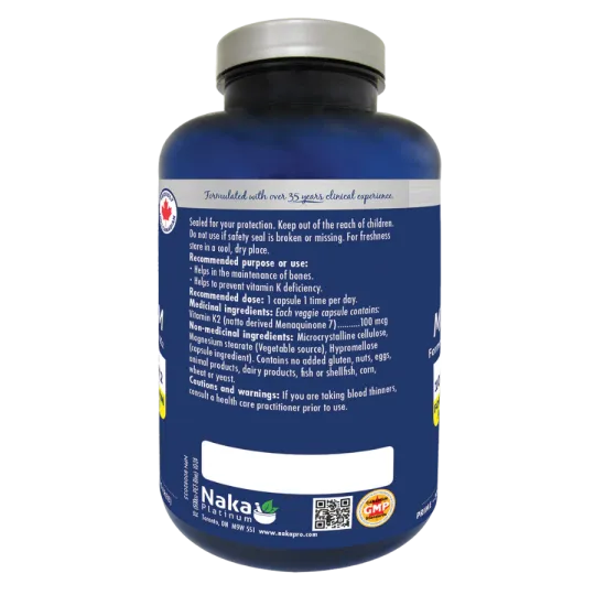 Naka Platinum K2 (MK-7 Form) 100 mcg 150 Vegi Capsules | Unbeatable Prices, Daily Deals | VITASHOP