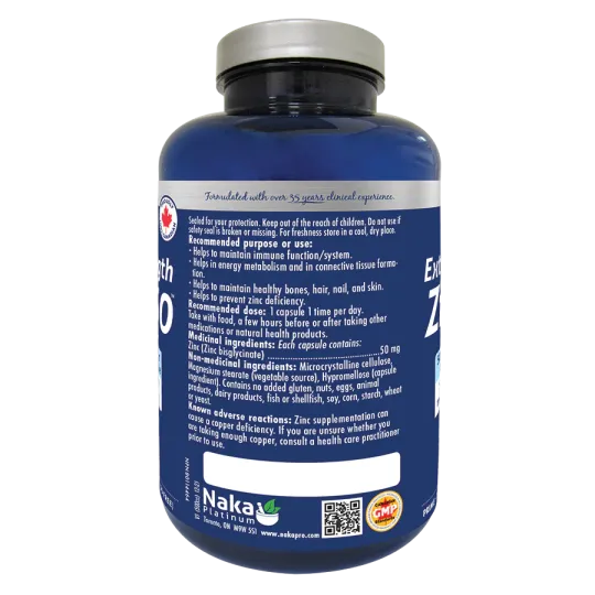 Naka 나카 백금 아연 비스글리시네이트 50 mg 150 식물성 캡슐 | 매일 업데이트되는 특가 상품 | VITASHOP