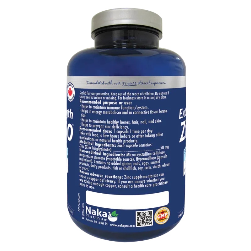 Naka 나카 백금 아연 비스글리시네이트 50 mg 150 식물성 캡슐 | 매일 업데이트되는 특가 상품 | VITASHOP