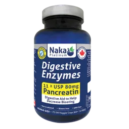 Naka Naka Platinum Digestive Enzymes with Pancreatin - 75 capsules | 매일 업데이트되는 특가 상품 | VITASHOP