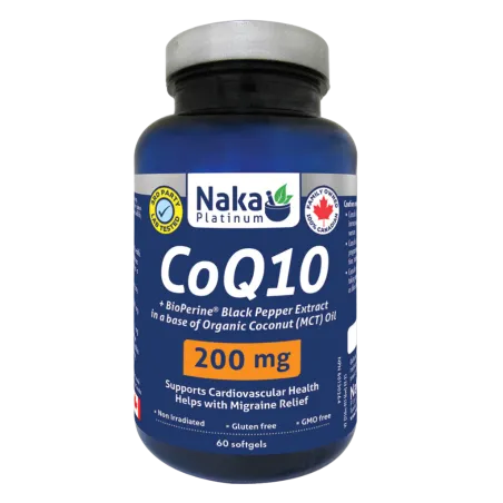 Naka (Bonus Size) Platinum CoQ10 200mg - 60 softgels