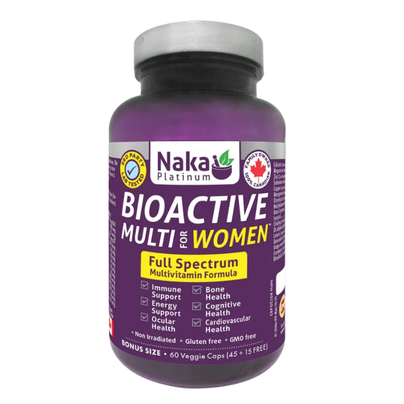 Platinum Bioactive Multi pour femmes 60 Vcaps