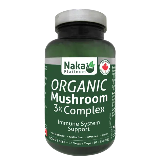 Naka Platinum Mushroom Complex Organic 75 Vegi Capsules | Unbeatable Prices, Daily Deals | VITASHOP