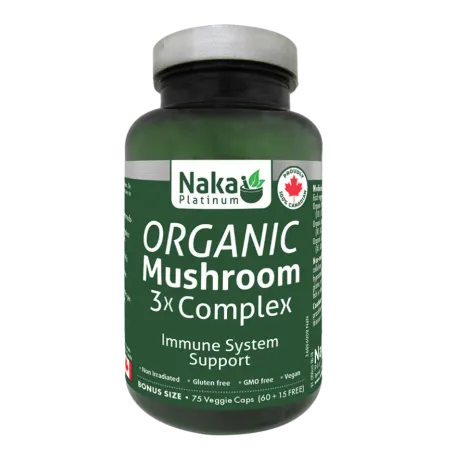 Naka Platinum Mushroom Complex Organic 75 Vegi Capsules | Unbeatable Prices, Daily Deals | VITASHOP