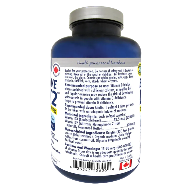 NAKA Platinum BioActive D3+K2 in MCT Oil 2500IU 400 Softgels | Unbeatable Prices, Daily Deals | VITASHOP