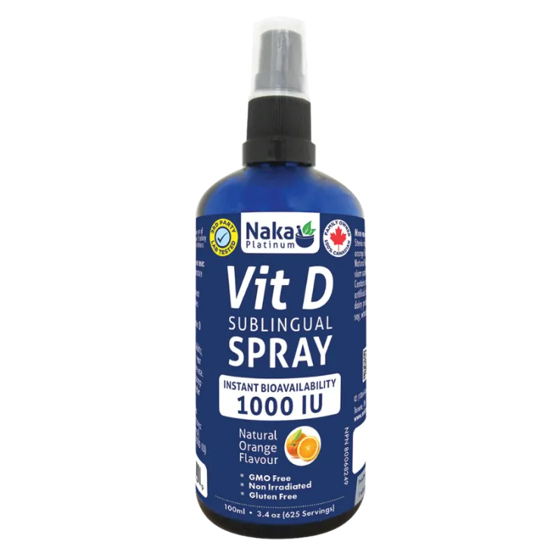 Naka Platinum Vit D Instant Bioavailability 1000 IU Spray 100 ml | Unbeatable Prices, Daily Deals | VITASHOP