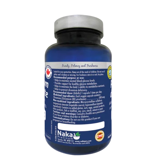 Platinum Chromium Pico 500 mcg 120 Vegi Capsules | Safest & Easiest Shopping Vitamins Online | VITASHOP