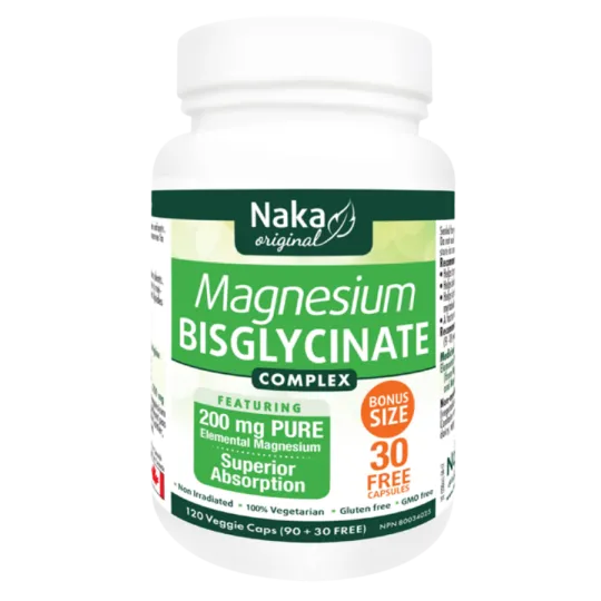 Naka 나카 마그네슘 비스글리시네이트 200 mg 120 식물성 캡슐 | 매일 업데이트되는 특가 상품 | VITASHOP