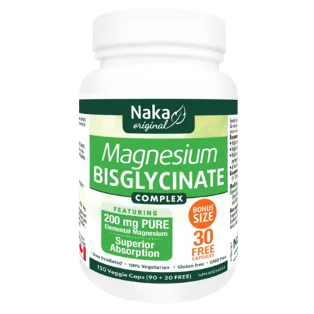 Naka 나카 마그네슘 비스글리시네이트 200 mg 120 식물성 캡슐 | 매일 업데이트되는 특가 상품 | VITASHOP