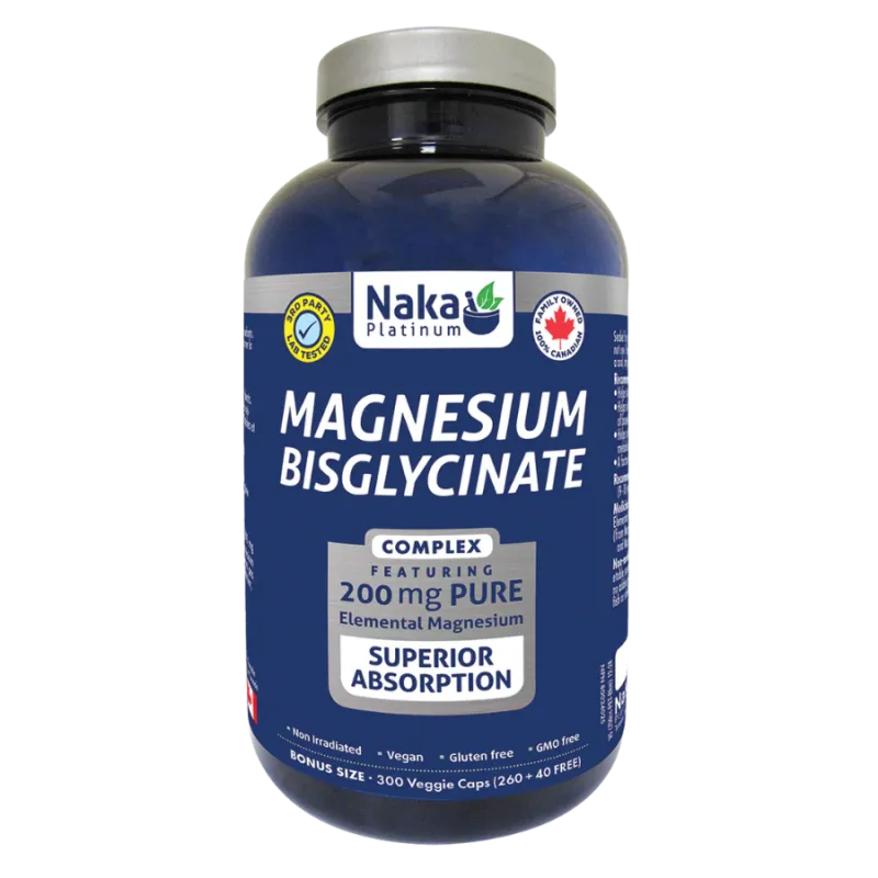 Platinum Mag Bisglycinate 200 mg 300 Vegi Capsules | Safest & Easiest Shopping Vitamins Online | VITASHOP