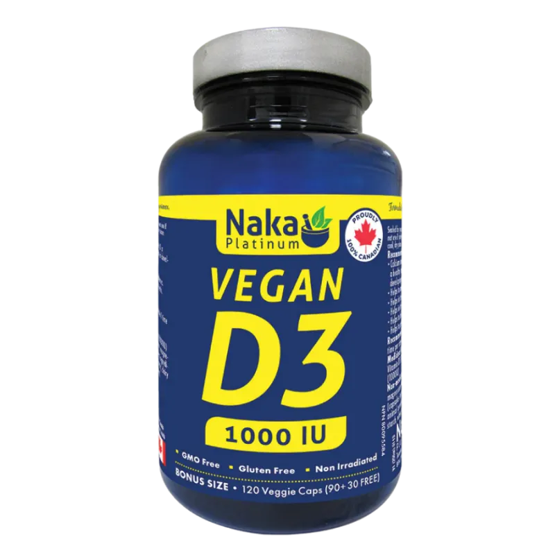 Platinum D3 1000 IU 120 Vegi Capsules Vegan Algae | Safest & Easiest Shopping Vitamins Online | VITASHOP