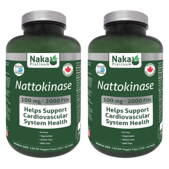 Naka [2 for Deal] Platinum Nattokinase 100 mg 2000Fu 150 DR Vegi Capsules | Unbeatable Prices, Daily Deals | VITASHOP