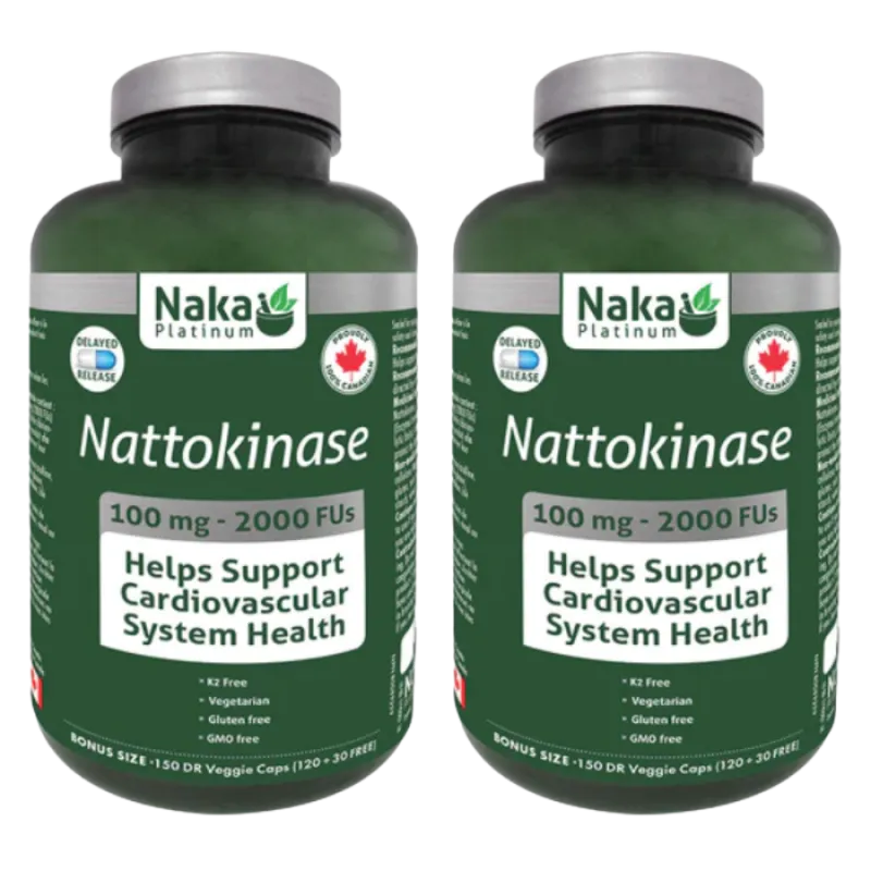 Naka [2 for Deal] Platinum Nattokinase 100 mg 2000Fu 150 DR Vegi Capsules | Unbeatable Prices, Daily Deals | VITASHOP