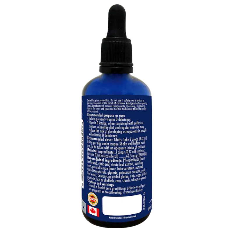 Platinum Liposomal D3 2500 IU Dropper 100 ml | Safest & Easiest Shopping Vitamins Online | VITASHOP