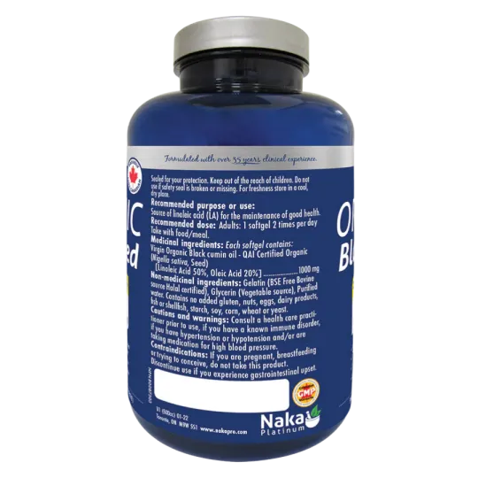 Naka 나카 플래티넘 유기농 블랙 씨드 1000 mg 90 소프트젤 | 매일 업데이트되는 특가 상품 | VITASHOP