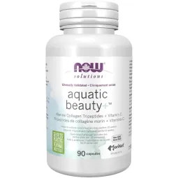 NOW Foods Aquatic Beauty+ 海洋胶原蛋白三肽 + 维生素 C, 90 粒装 | 无敌价格，每日优惠 | VITASHOP
