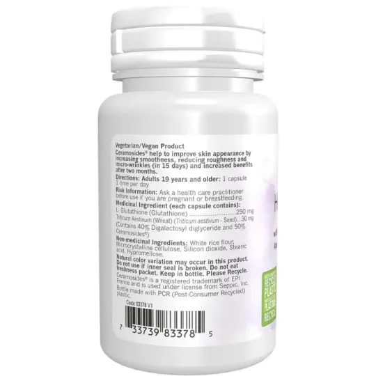 NOW Foods Peau saine au glutathione et céramosides, 30 Gélules Végétales | Prix imbattables, offres quotidiennes | VITASHOP