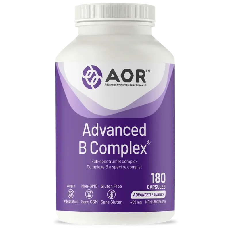 AOR Advanced B Complex, 180 Capsules | Free Shipping & Discounts | VITASHOP