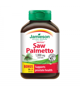 Jamieson Prostease Saw Palmetto 1,000 mg 30+30 Softgels | 每天不同折扣, 全网最低价格 | 种类齐全的保健品店铺 VITASHOP, 只有你想不到, 没有你买不到 !