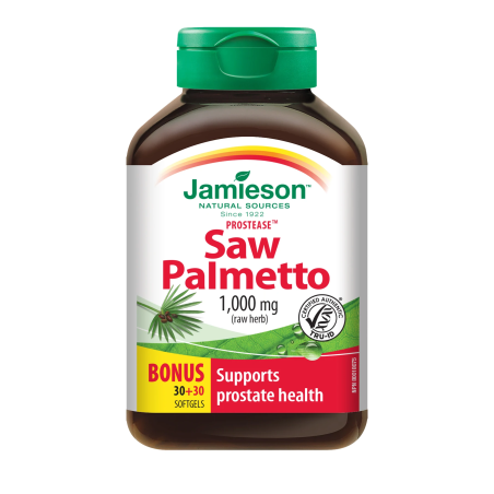 Jamieson Prostease Saw Palmetto 1,000 mg 30+30 Softgels | 每天不同折扣, 全网最低价格 | 种类齐全的保健品店铺 VITASHOP, 只有你想不到, 没有你买不到 !