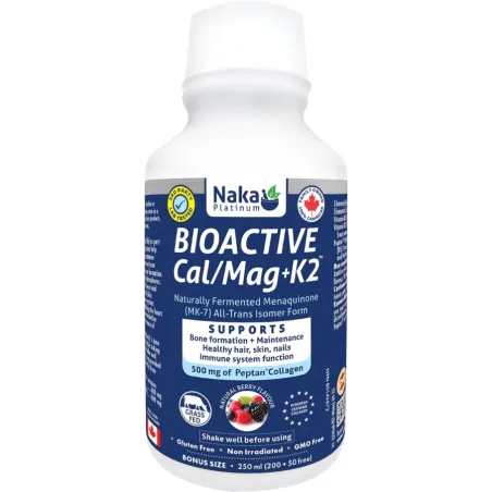 Naka Platinum Bioactive Cal/Mag + K2 250 mL | Prix imbattables, offres quotidiennes | VITASHOP