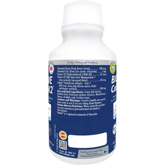 Naka Platinum Bioactive Cal/Mag + K2 250 mL | Prix imbattables, offres quotidiennes | VITASHOP
