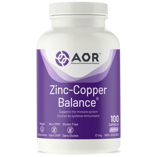 AOR Zinc-Copper Balance 100 Capsules | Unbeatable Prices, Daily Deals | VITASHOP