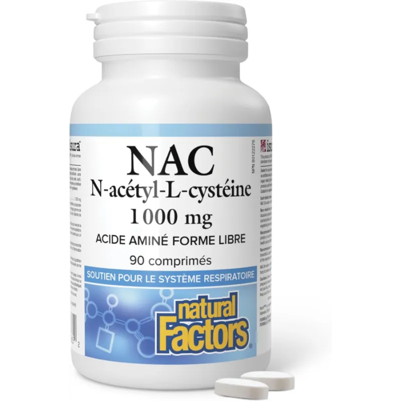 Natural Factors N-乙酰半胱氨酸 1000 mg 90 片 | 无敌价格，每日特惠 | VITASHOP