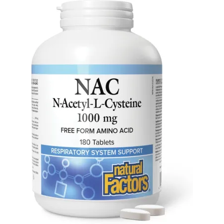 Natural Factors N-Acetyl-L-Cysteine 1000 mg 180 Tablets | Unbeatable Prices, Daily Deals | VITASHOP