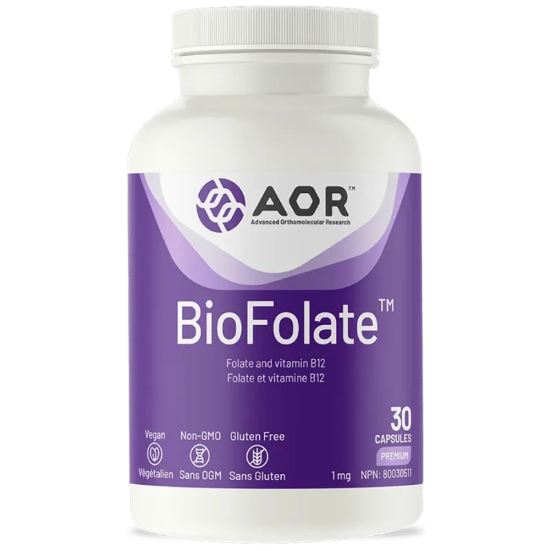 AOR BioFolate, 30 Capsules | 每天不同折扣, 全网最低价格 | 种类齐全的保健品店铺 VITASHOP, 只有你想不到, 没有你买不到 !