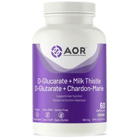 AOR D-Glucarate + Milk Thistle, 60 Capsules | 每天不同折扣, 全网最低价格 | 种类齐全的保健品店铺 VITASHOP, 只有你想不到, 没有你买不到 !
