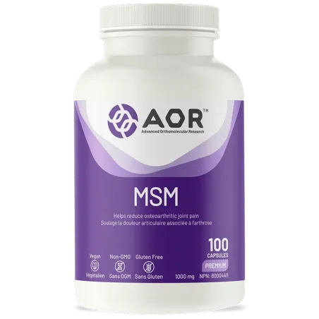 AOR 에이오알 MSM, 100 캡슐 | 매일 업데이트되는 특가 상품 | VITASHOP