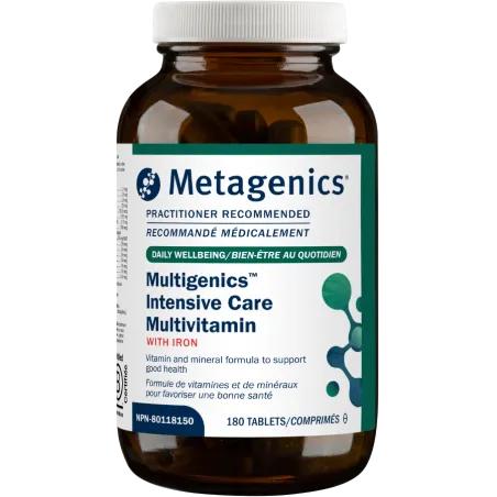 Metagenics Multigenics Intensive Care Multivitamines avec Fer 180 Comprimés | Prix Imbattables, Offres Quotidiennes | VITASHOP