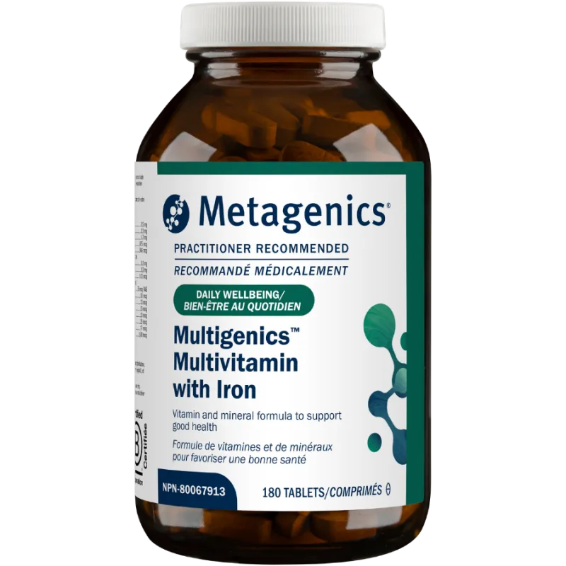 Metagenics Multigenics Multivitamines avec Fer 180 Comprimés | Prix imbattables, offres quotidiennes | VITASHOP