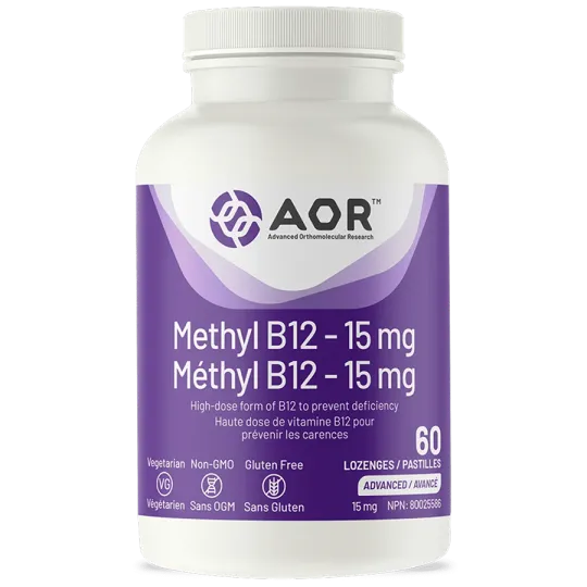 AOR Methyl B12 - 15mg, 60 Lozenges | 每天不同折扣, 全网最低价格 | 种类齐全的保健品店铺 VITASHOP, 只有你想不到, 没有你买不到 !