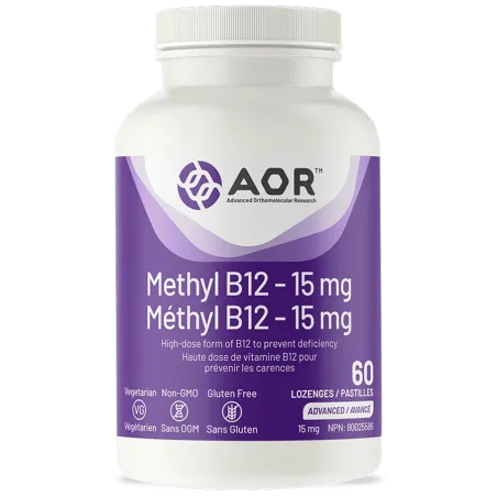 AOR Methyl B12 - 15mg, 60 Lozenges | 每天不同折扣, 全网最低价格 | 种类齐全的保健品店铺 VITASHOP, 只有你想不到, 没有你买不到 !