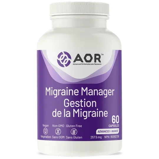 AOR Migraine Manager, 60 Capsules | 每天不同折扣, 全网最低价格 | 种类齐全的保健品店铺 VITASHOP, 只有你想不到, 没有你买不到 !