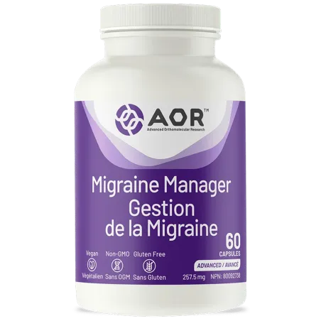 AOR Migraine Manager, 60 Capsules | 每天不同折扣, 全网最低价格 | 种类齐全的保健品店铺 VITASHOP, 只有你想不到, 没有你买不到 !