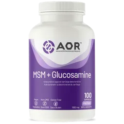 AOR MSM + 글루코사민, 100 캡슐 | 비교할 수 없는 가격, 데일리 특가 | VITASHOP