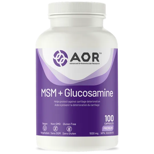AOR MSM + Glucosamine, 100 Capsules | Unbeatable Prices, Daily Deals | VITASHOP