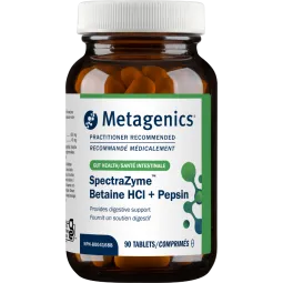 Metagenics SpectraZyme Bétaïne HCl + Pepsine 90 Comprimés | Prix imbattables, Offres quotidiennes | VITASHOP