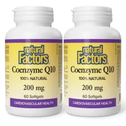 Natural Factors [2 for Deal] Coenzyme Q10 200 mg, 60 Softgels | Unbeatable Prices, Daily Deals | VITASHOP