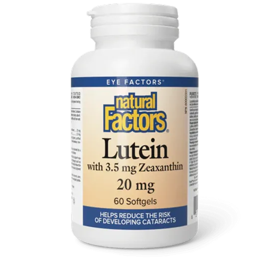 Natural Factors Lutein 20 mg, 60 Softgels | Unbeatable Prices, Daily Deals | VITASHOP