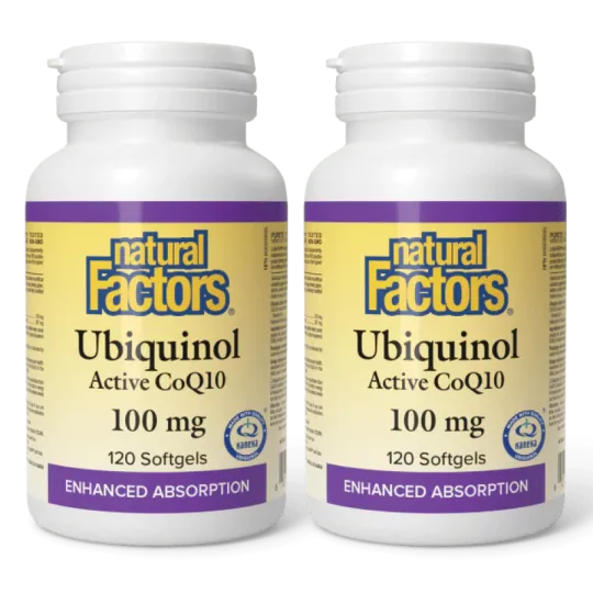 Natural Factors [2 for Deal]Ubiquinol Active CoQ10 100 mg, 120 Softgels | 每天不同折扣, 全网最低价格 | 种类齐全的保健品店铺 VITASHOP, 只有你想不到, 没有你买不到 !