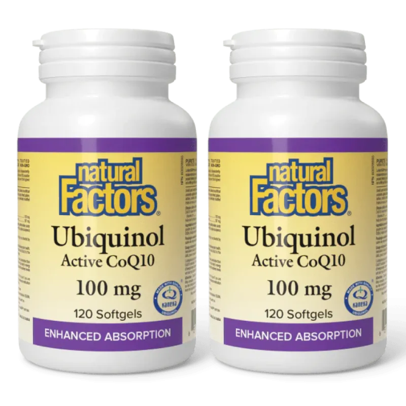 Natural Factors [2 for Deal]Ubiquinol Active CoQ10 100 mg, 120 Softgels | Unbeatable Prices, Daily Deals | VITASHOP