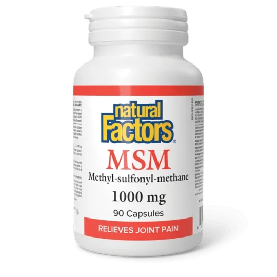 Natural Factors MSM Methyl-sulfonyl-methane 1000 mg, 90 Capsules | Unbeatable Prices, Daily Deals | VITASHOP